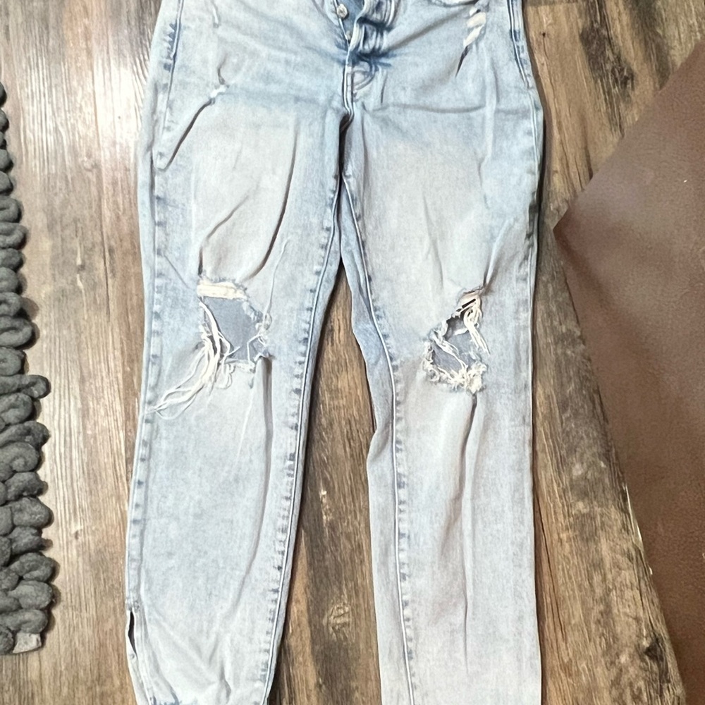 Old Navy Light Blue Distressed Boyfriend Jeans